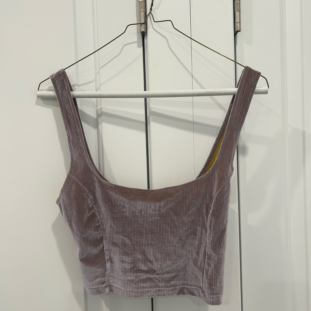 Urban Outfitters Velvet Cropped Tank